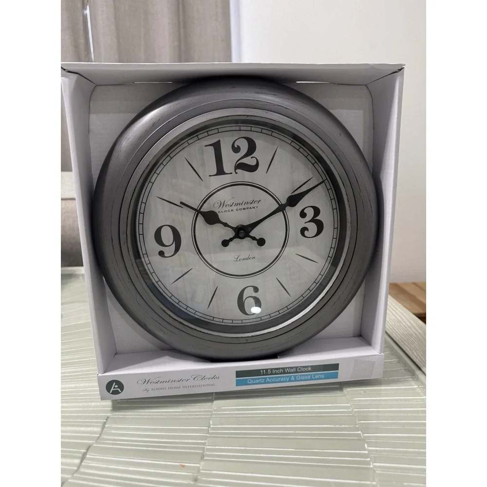 Westminster Wall Clock London Gray 11.5